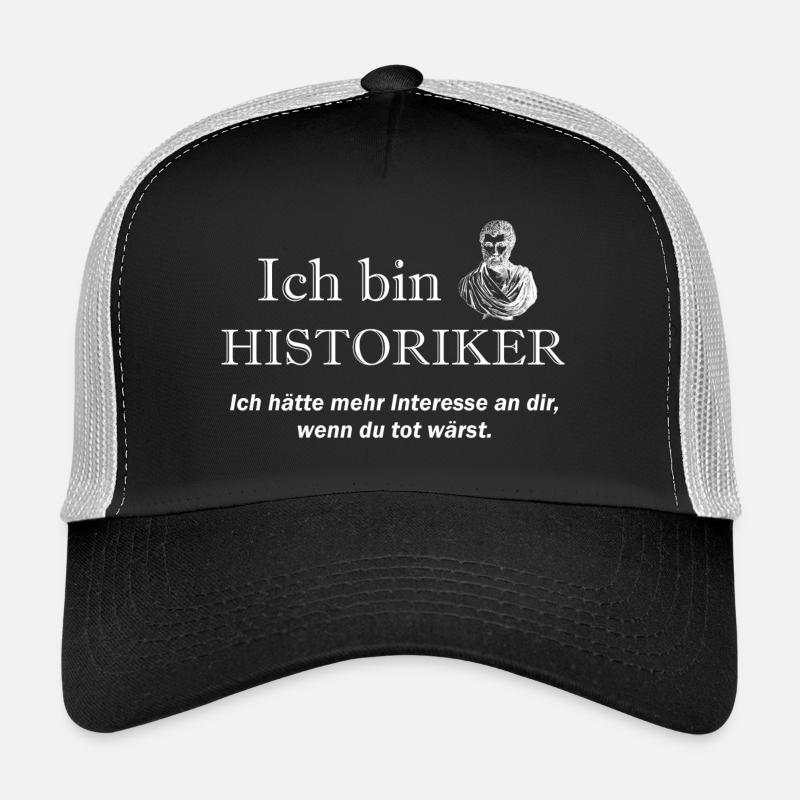 Ich bin Historiker - Trucker Cap - Schwarz/Steingrau