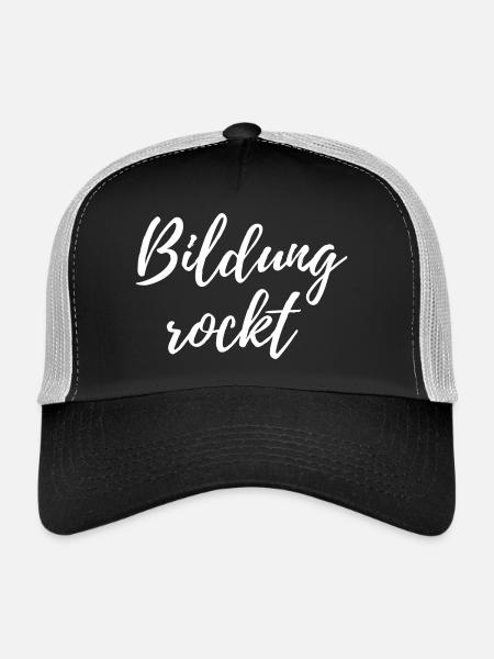 Bildung - Trucker Cap - Schwarz/Steingrau