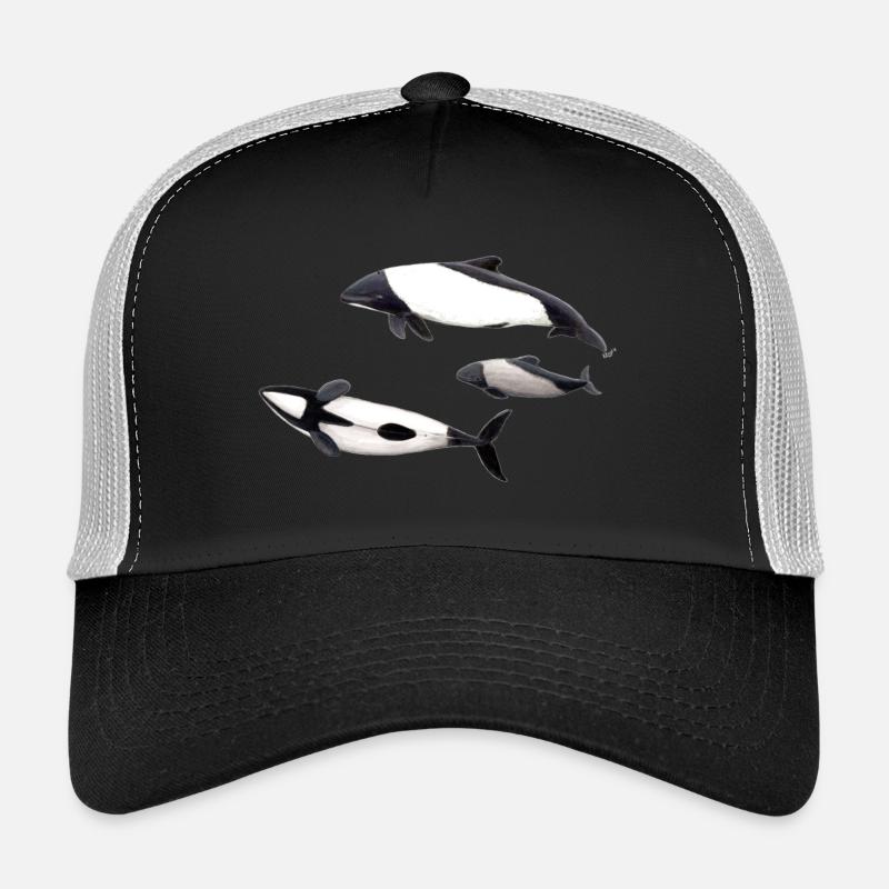 Commerson Delfin - Tonina - Commersons Delphin - Trucker Cap - Schwarz/Steingrau