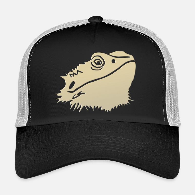 Bartagame Bearded Dragon - Trucker Cap - Schwarz/Steingrau