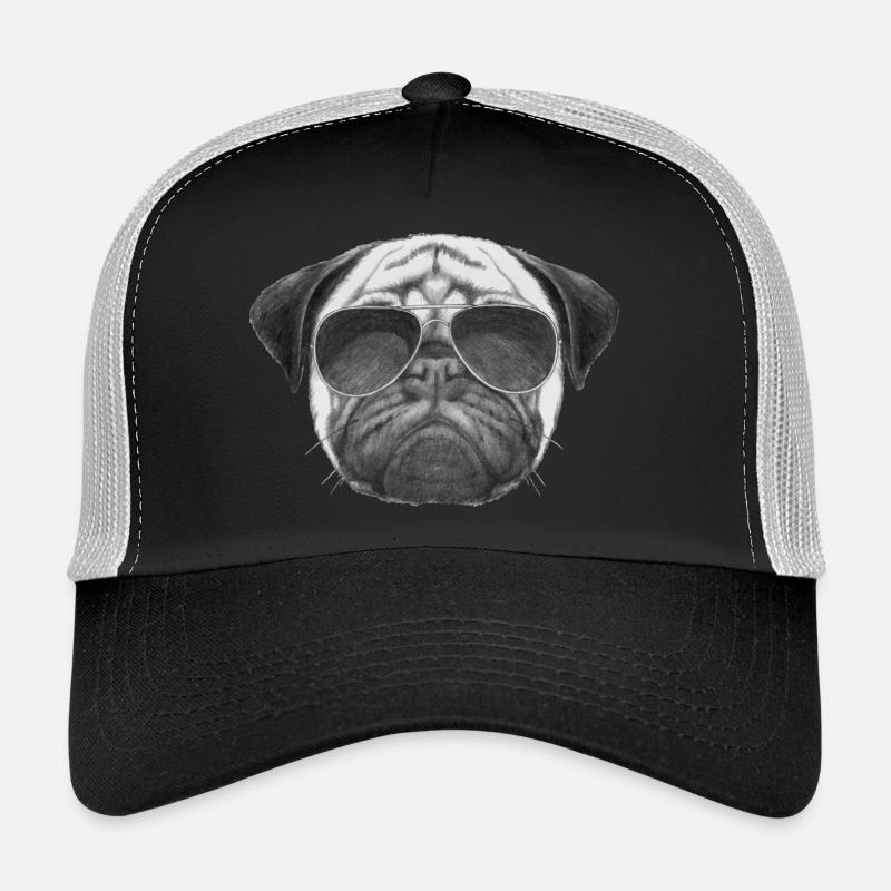 pug pug - Trucker Cap - black/stone grey
