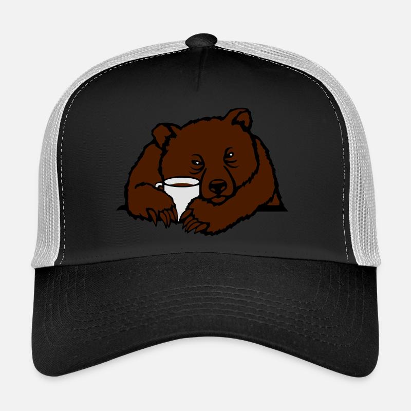 Morgenmuffel Bear - Trucker Cap - black/stone grey