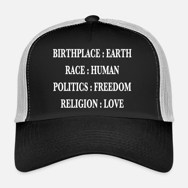 Ich bin Mensch - Trucker Cap - Schwarz/Steingrau