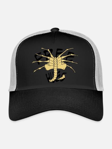 free_huggs - Casquette trucker  - noir/gris pierre - Devant