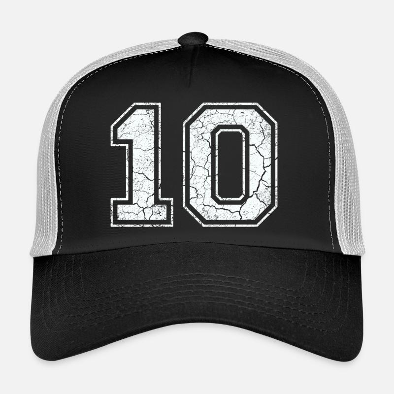 10 dans blanc in Used Look Casquette trucker 