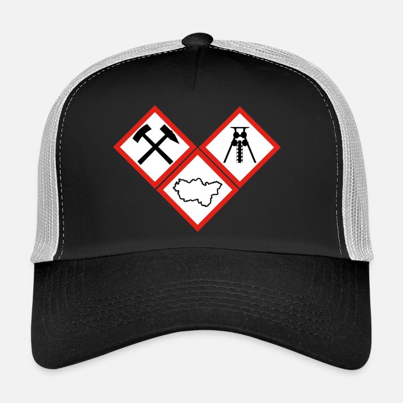 GEFAHR RUHRPOTT - Trucker Cap - Schwarz/Steingrau
