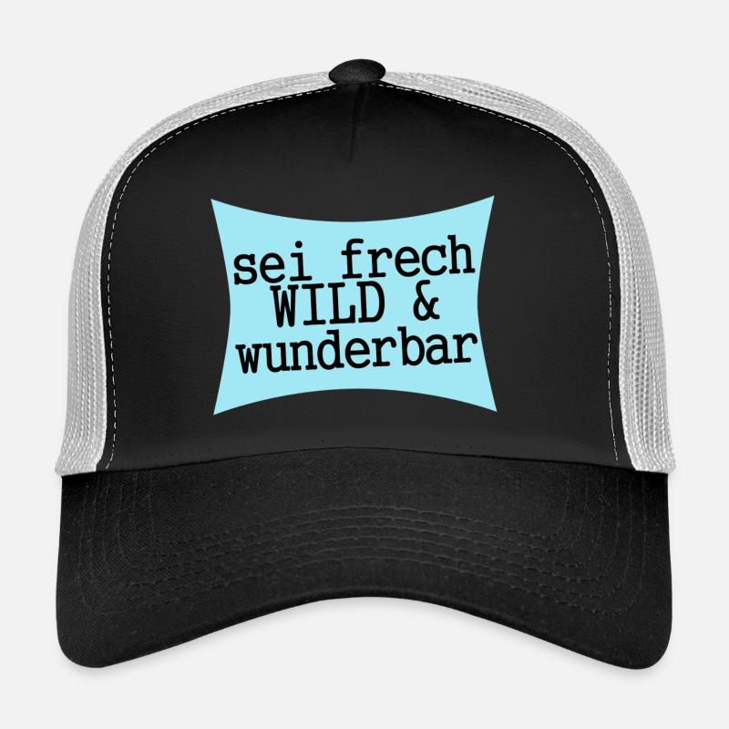 sei frech wild & wunderbar - Trucker Cap - Schwarz/Steingrau