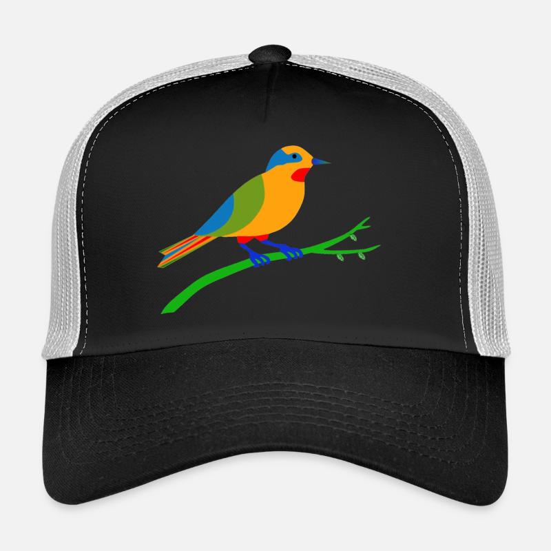 mehrfarbiger vogel - Casquette trucker  - noir/gris pierre