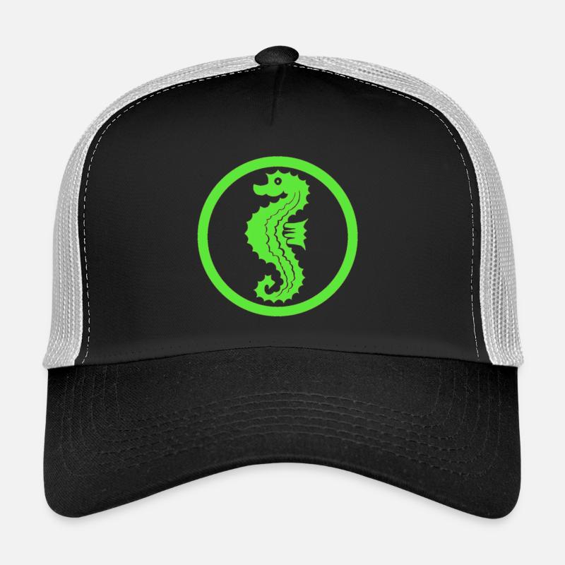 Seepferdchen - Trucker Cap - Schwarz/Steingrau
