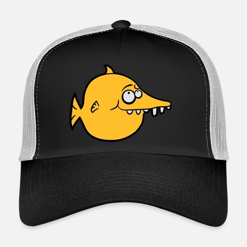 thick round funny comic fish Trucker Cap