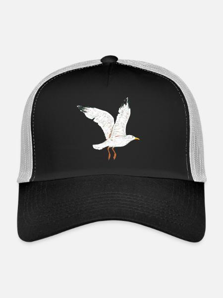 fliegende moewe vogel - Trucker Cap - Schwarz/Steingrau