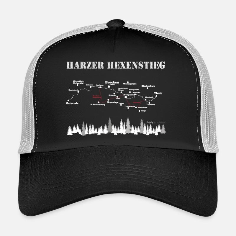 Harzer Hexenstieg - Trucker Cap - Schwarz/Steingrau