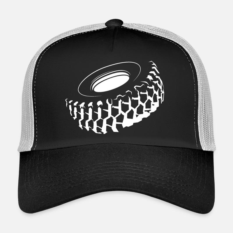 strongman symbol tire present tire tractor icon Trucker Cap