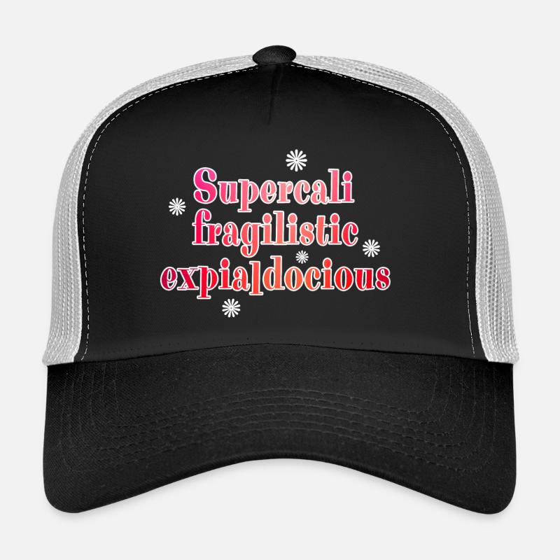 Supercalifragilistic - Trucker Cap - Schwarz/Steingrau