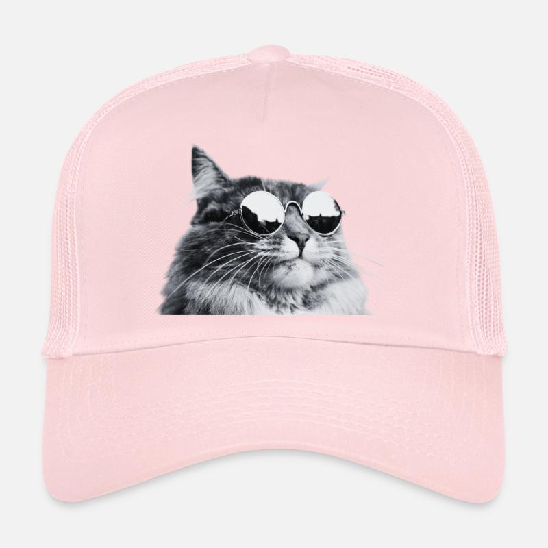 Graue Katze mit Sonnenbrille Porträt Trucker Cap
