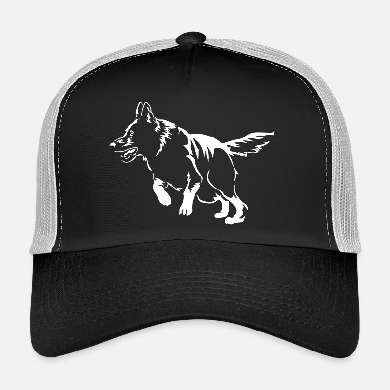 Deutscher Schäferhund "Black Edition" - Trucker Cap - Schwarz/Steingrau