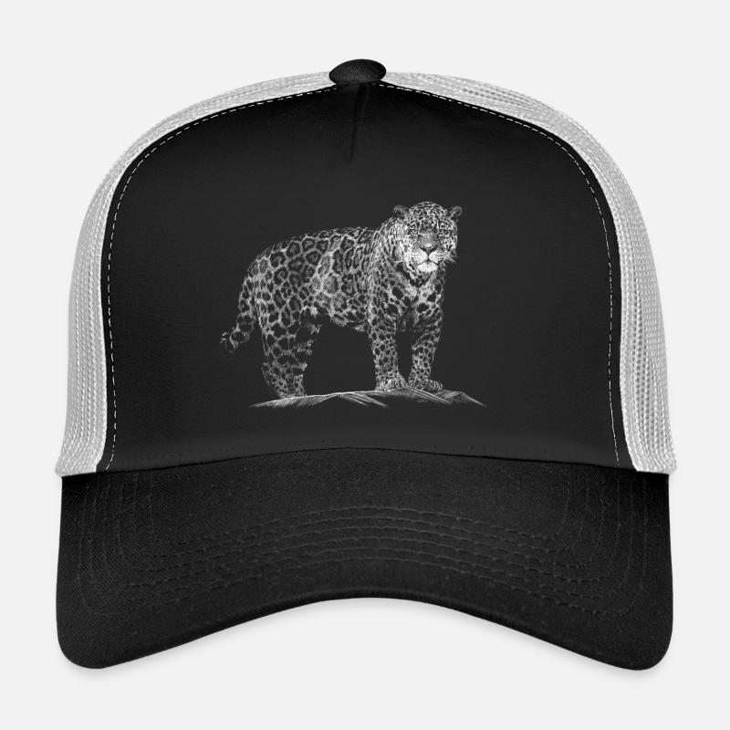 Leopard - Trucker Cap - Schwarz/Steingrau