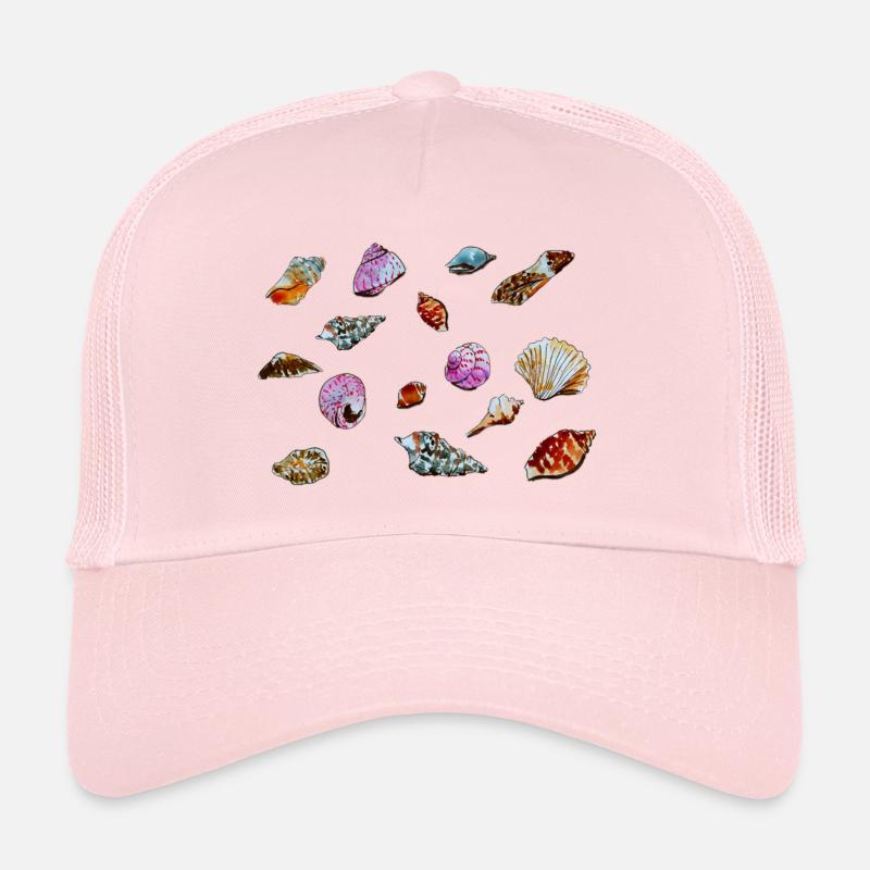 Colourful Seashells Marine Pattern Trucker Cap