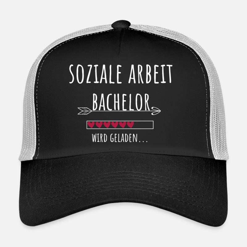 Soziale Arbeit Bachelor Studium Student Geschenk - Trucker Cap - Schwarz/Steingrau