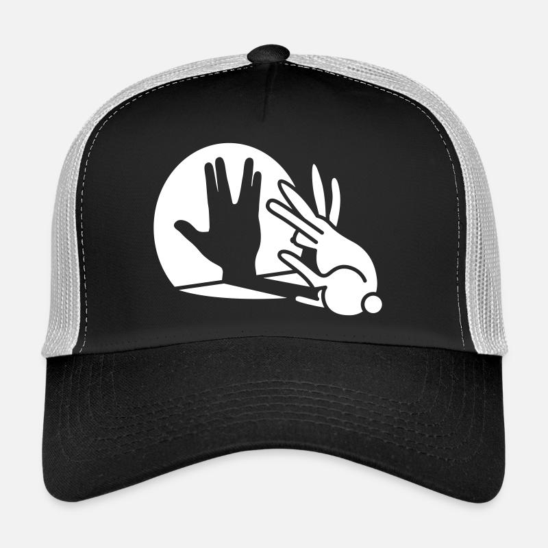 Rabbit Shadow Hand Volcanic Greeting trekkie Trucker Cap