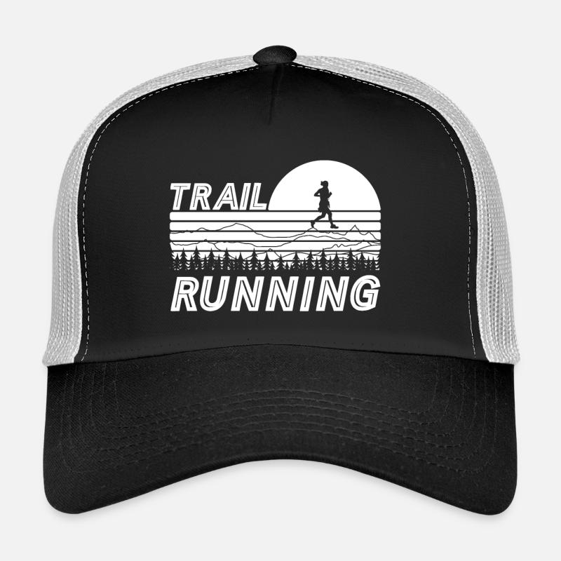 Trail Running Sunset with Mountains and Forest Trucker Cap