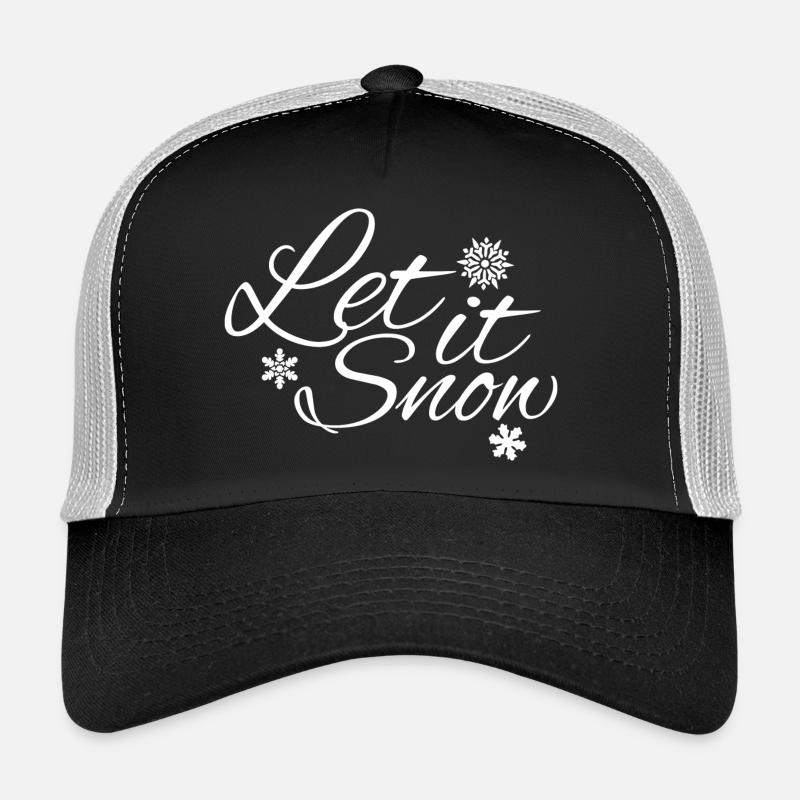Let it Snow - Das Winterdesign mit Schneeflocken - Trucker Cap - Schwarz/Steingrau