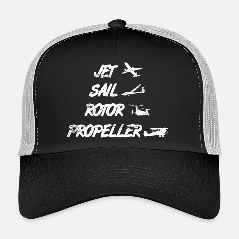 Buses d'avion à hélice à rotor de voile Casquette trucker 