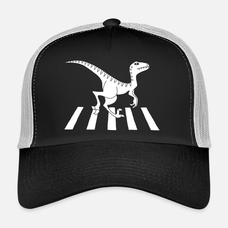 Dinosaure piéton (blanc) Casquette trucker 