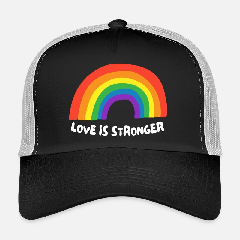 L’amour est plus fort. LGBT Casquette trucker 