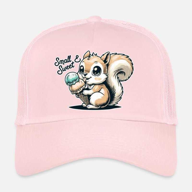 Niedliches Cartoon-Eichhörnchen mit Eiscreme Trucker Cap