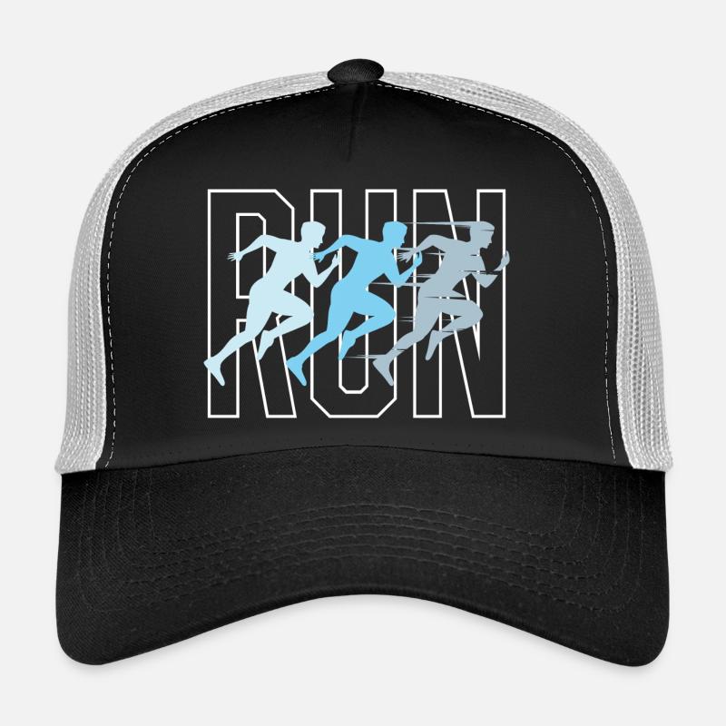 Laufen Läufer Joggen Läufer Geschenk - Trucker Cap - Schwarz/Steingrau