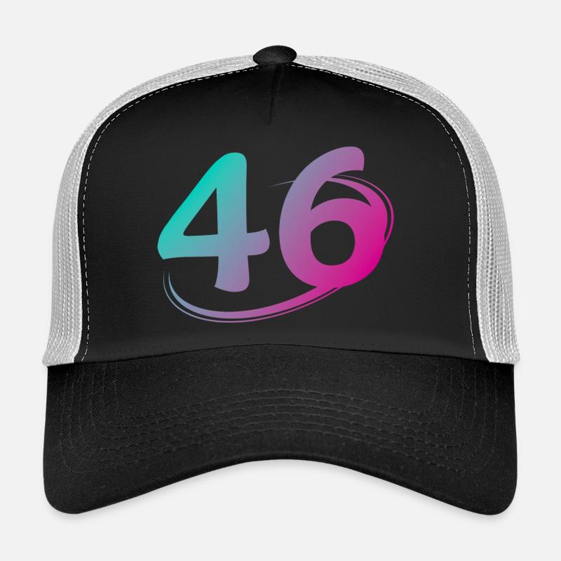 Numéro 46 multicolore Casquette trucker 