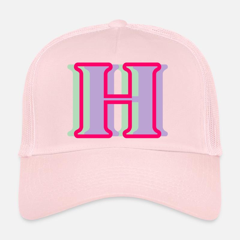 Multi-coloured letter h Trucker Cap