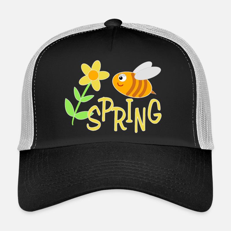 Fröhliche Bienchen mit Blumenmotiv Trucker Cap