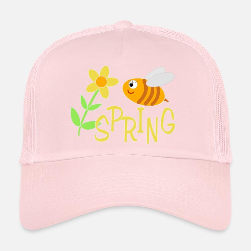 Fröhliche Bienchen mit Blumenmotiv Trucker Cap