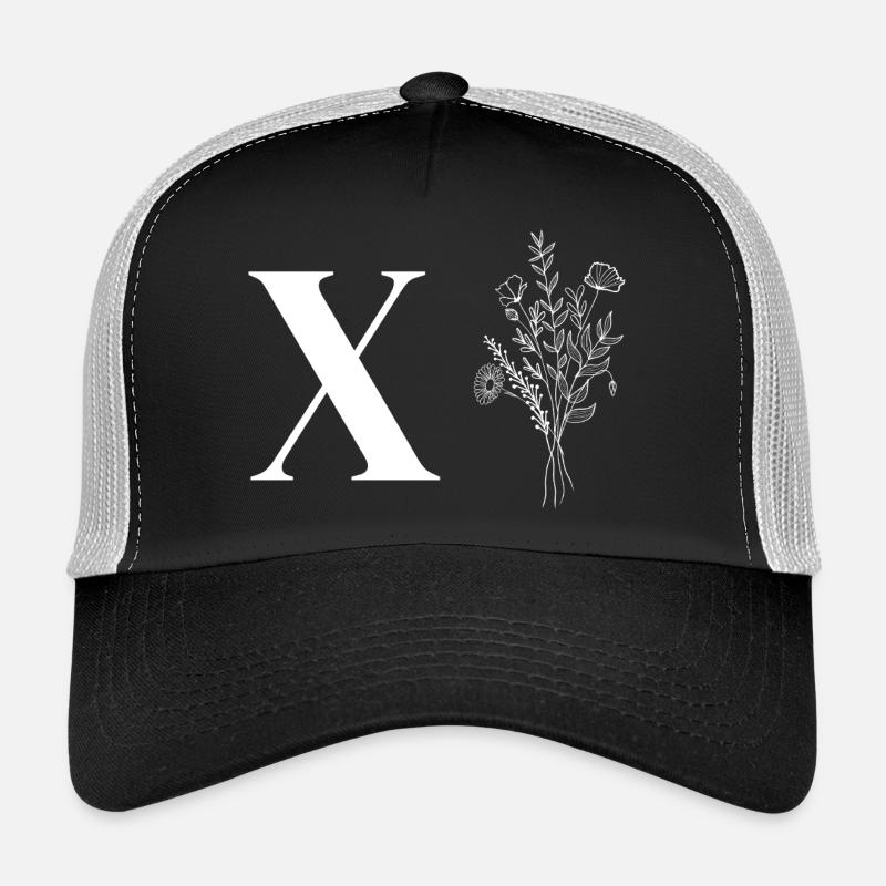 Lette X fleurs minimalistes Casquette trucker 