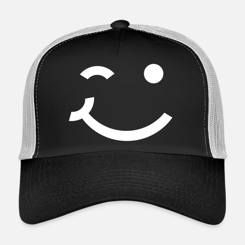 Zwinkerndes Gesicht, zwinkerndes Lächeln Trucker Cap