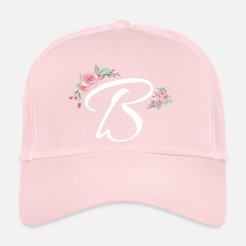 Lettre b fleurs Casquette trucker 