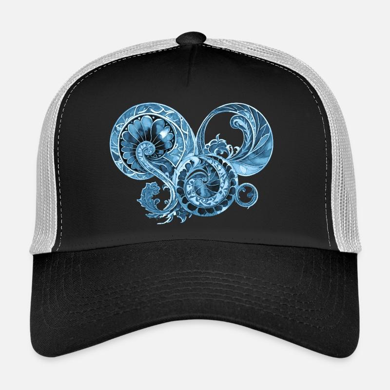 Ornement bleu Casquette trucker 