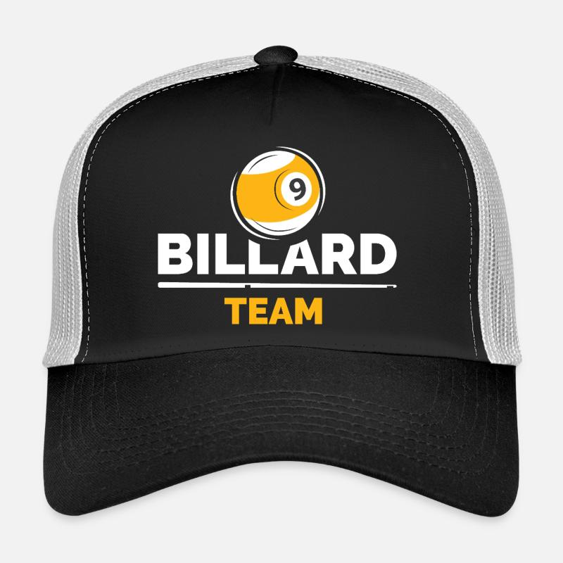 9-Ball Billiard Team Logo Design Trucker Cap