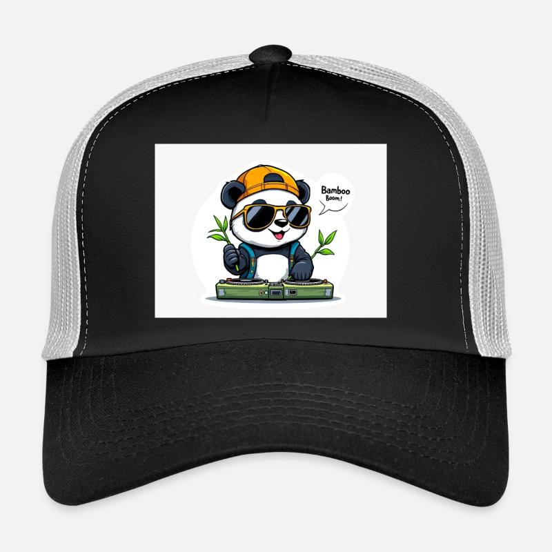 Panda DJ mit Bambusstäben Trucker Cap