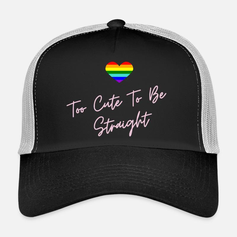 Rainbow Heart Pride LGBTQ Design Casquette trucker 