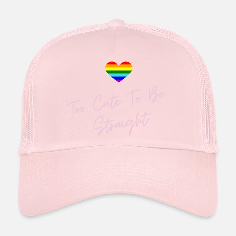 Rainbow Heart Pride LGBTQ Design Casquette trucker 