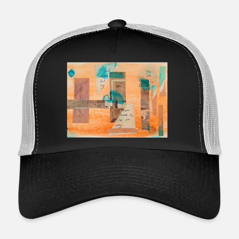 collage - Casquette trucker  - noir/gris pierre