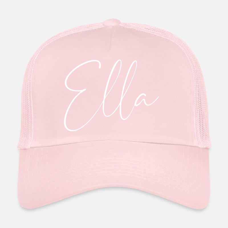 Ella / Conception du nom de l’écriture manuscrite (Blanc) Casquette trucker 