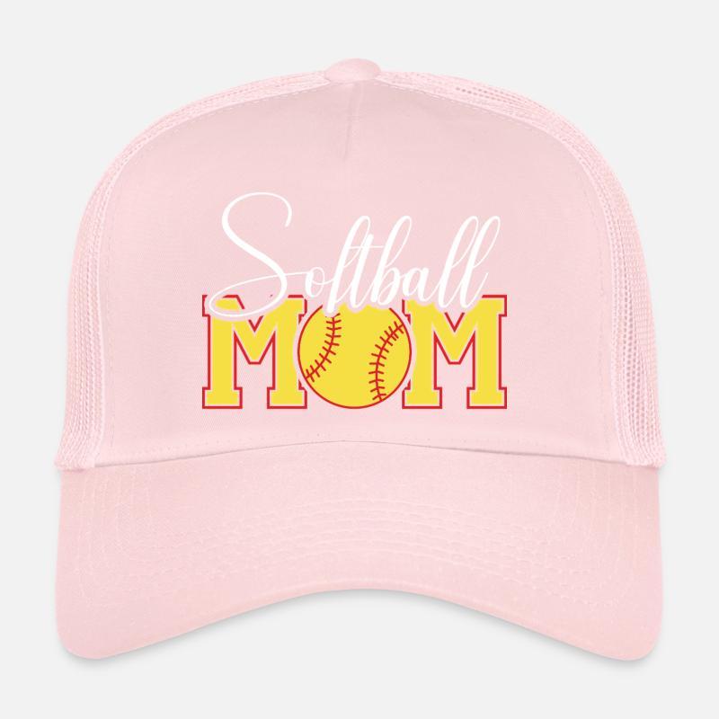 Emblème de maman de softball Casquette trucker 