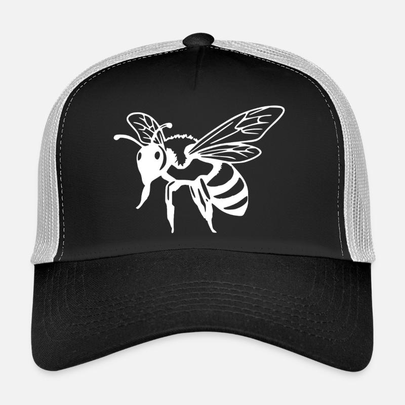 Bee white white bee Trucker Cap