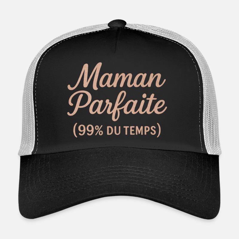 Maman Parfaite 99% du Temps - Casquette trucker  - noir/gris pierre
