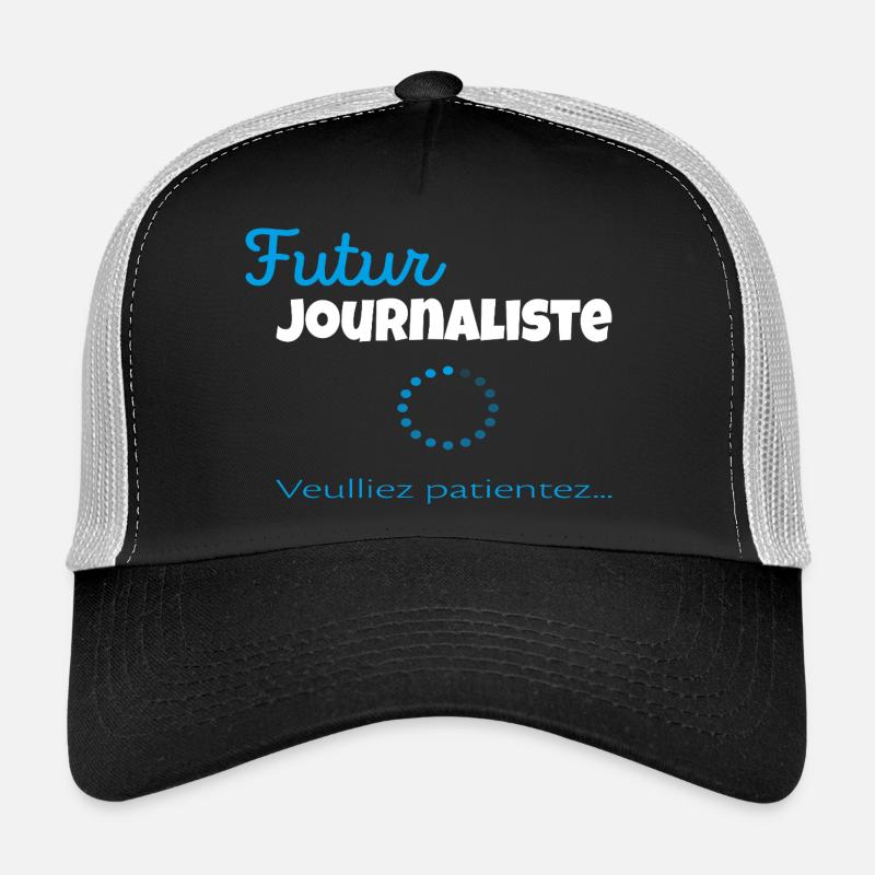 Zukünftige Journalistin – Bitte warten Sie - Trucker Cap - Schwarz/Steingrau