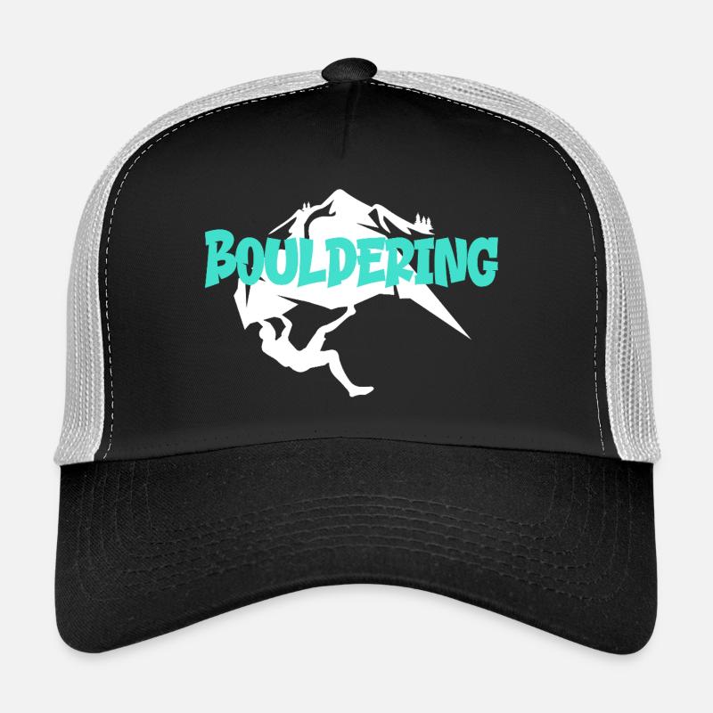 Boulder Bouldern Bloc - Casquette trucker - noir/gris pierre